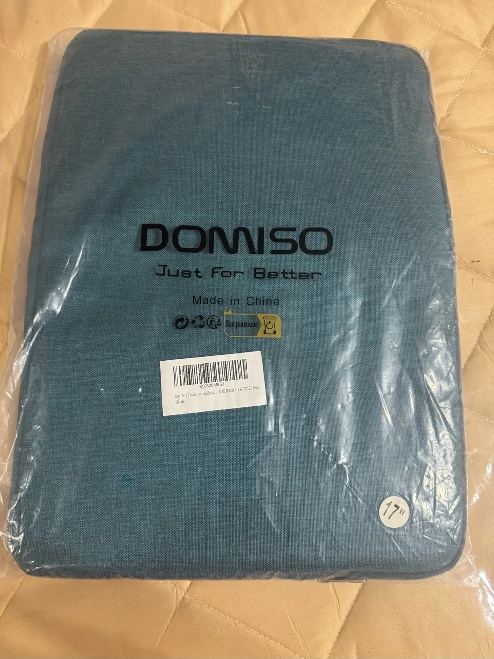 DOMISO 17” Laptop Sleeve Case ASUS ROG Strix GL702VS Teal New